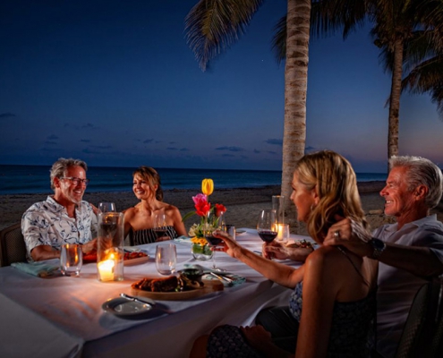 Beach dining