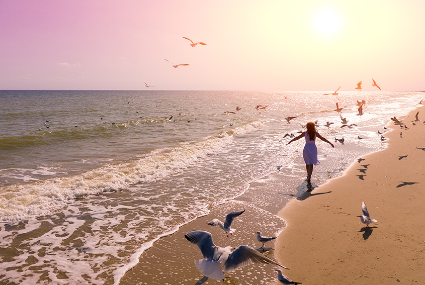 Walking beach